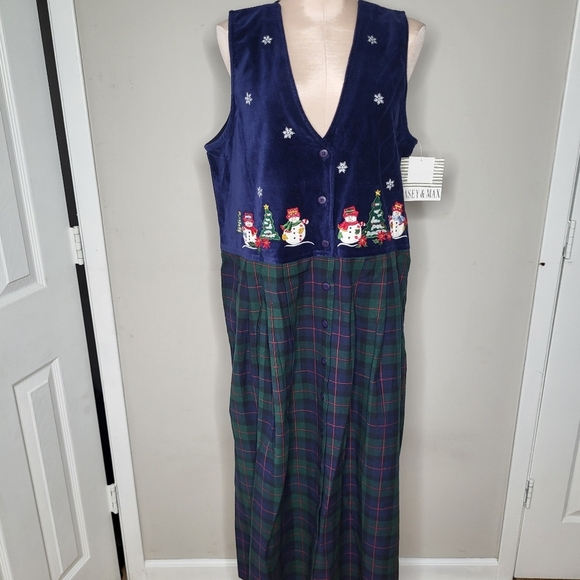 Vintage Casey & Max NWT New Long Winter Christmas Jumper Size Large - Picture 1 of 9